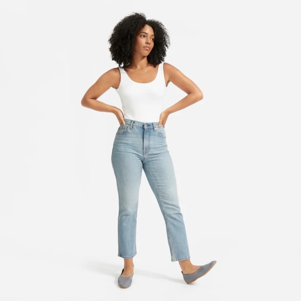 Everlane Cheeky Bootcut Jean in Sunbleached Blue